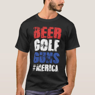 T-shirt Le golf de bière lance le #Merica - 4 juillet