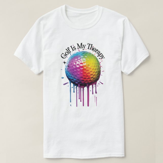 T-shirt Le golf est ma thérapie | Funny Golf (Design devant)
