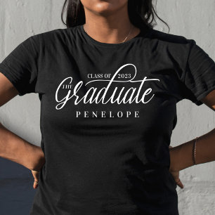 T-shirt Le Graduate Modern Script Classe de 2022 Grad Name
