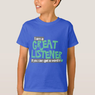 T-shirt Le grand auditeur badine la chemise verte