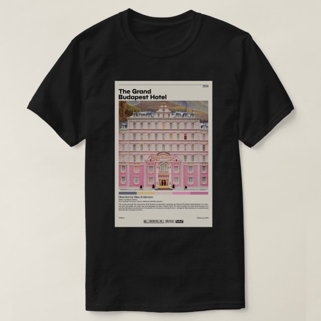 T-shirt Le Grand Budapest Hotel Wes Anderson .png (Design devant)