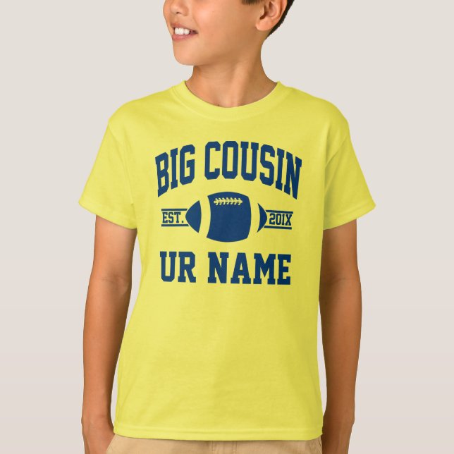 T-shirt le grand football personnalisé de cousin (Devant)