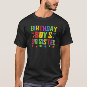 T-shirt Le grand frère du garçon d'anniversaire construit