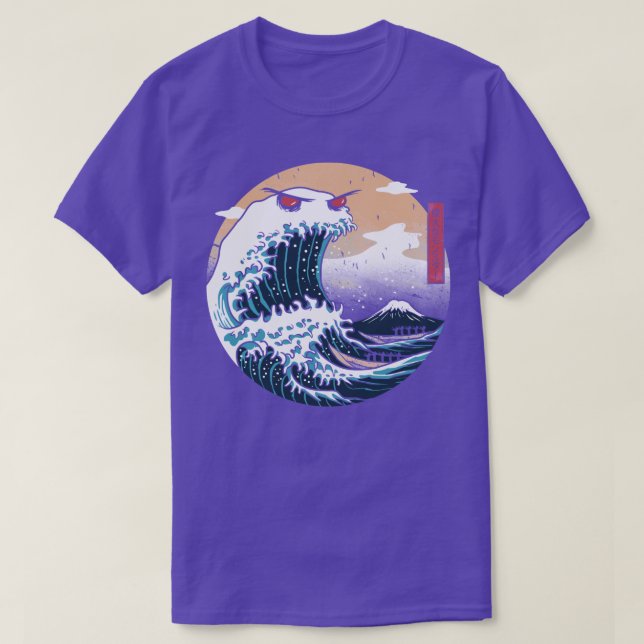 T-shirt Le grand monstre de Kanagawa (Design devant)