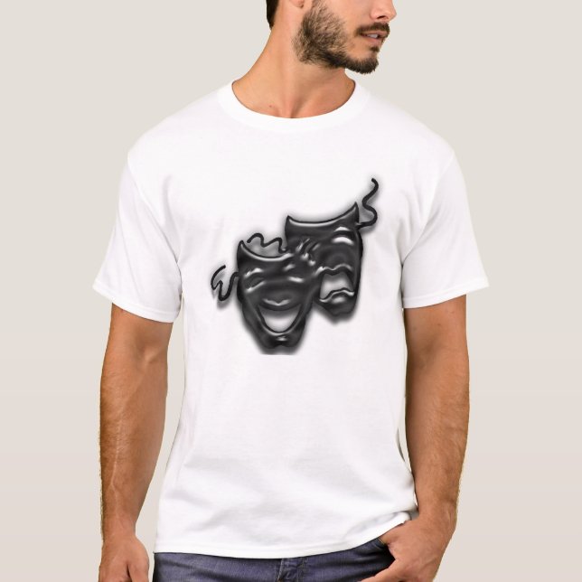 T-shirt Le grand noir masque la chemise de nuit (Devant)