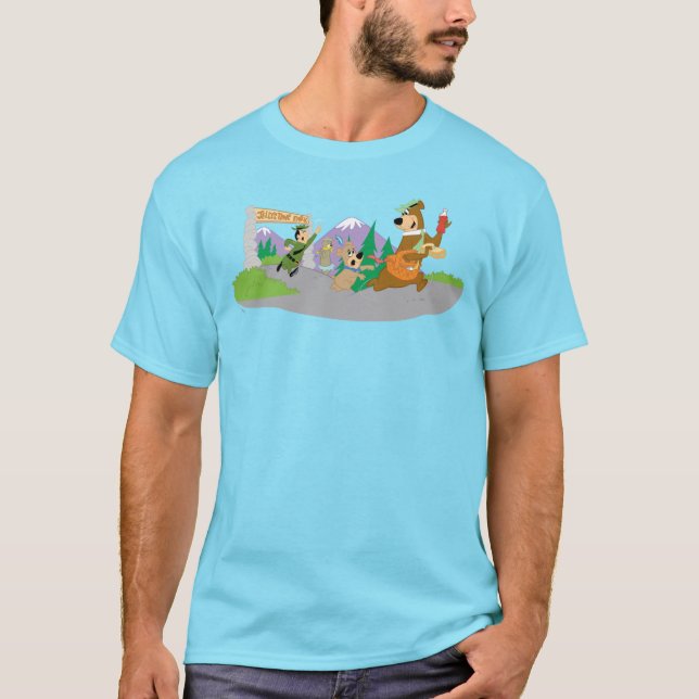 T-shirt Le grand panier de pique-nique de Yogi Bear (Devant)