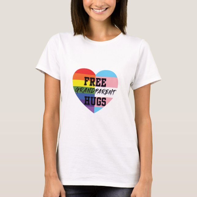 T-shirt Le grand-parent libre étreint des marchandises de (Devant)