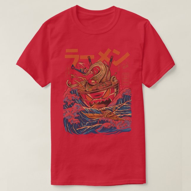 T-shirt Le Grand Ramen au large de Kanagawa (Design devant)