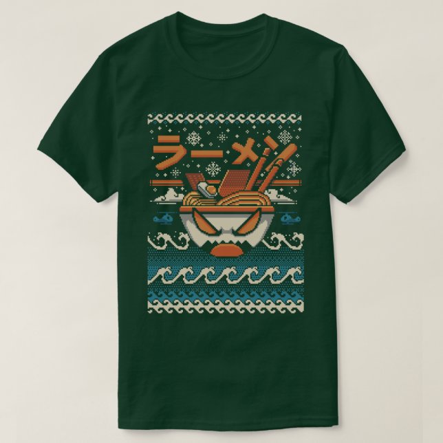 T-shirt Le Grand Ramen de Noël de kanagawa (Design devant)