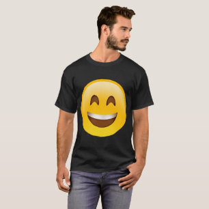 T-shirt Le grand sourire Emoji se posent à des dames rian
