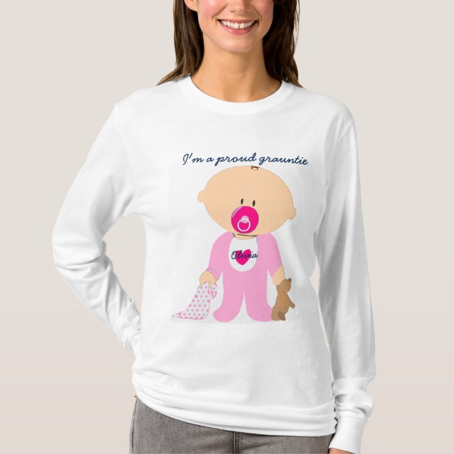 T-shirt Le grauntie fier et personnalisent le nom de (Devant)