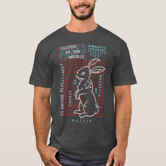 T-shirt Le griffon de lapin blanc matriciel