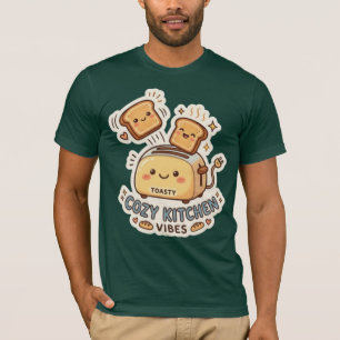 T-shirt Le grille-pain heureux   Tee-shirt autocollant pet