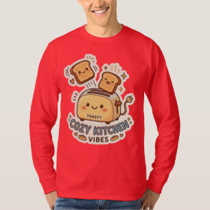 T-shirt Le grille-pain heureux Tee-shirt autocollant pet