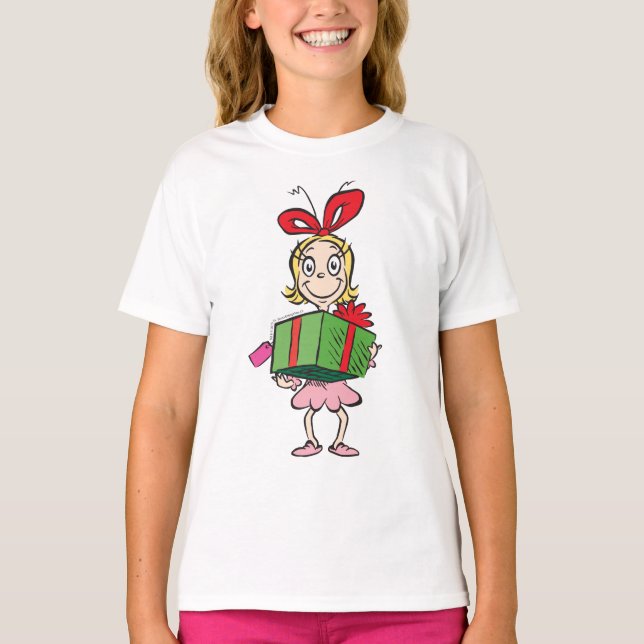 T-shirt Le Grinch | Cindy-Lou Qui - Tenant Présent (Devant)