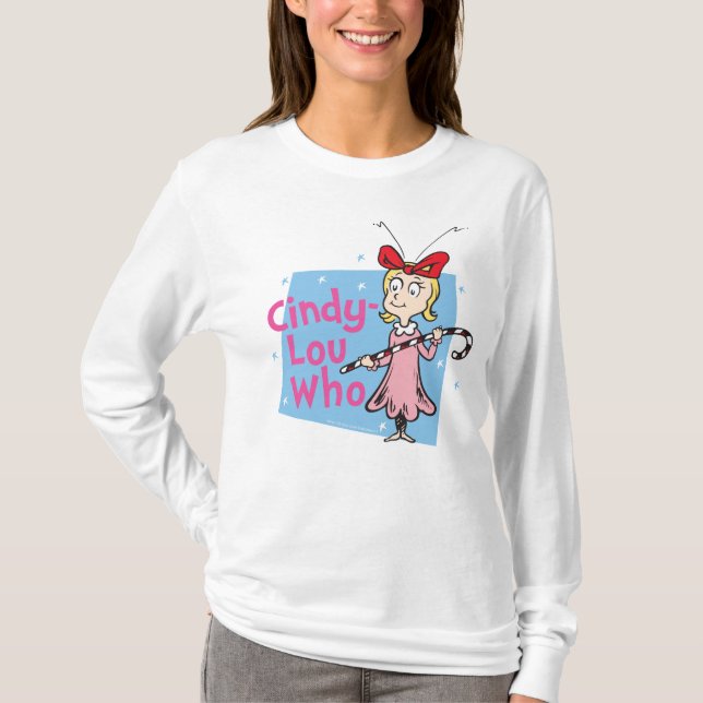 T-shirt Le Grinch | Cindy-Lou Who - Canne de bonbon (Devant)