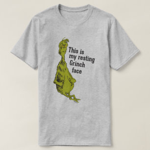 T-shirt Le Grinch Drôle de visage de Grinch au repos