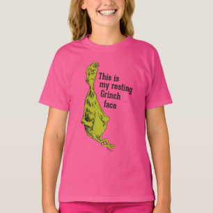 T-shirt Le Grinch Drôle de visage de Grinch au repos