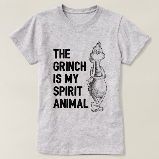 T-shirt Le Grinch est mon Spirit Animal (Design devant)