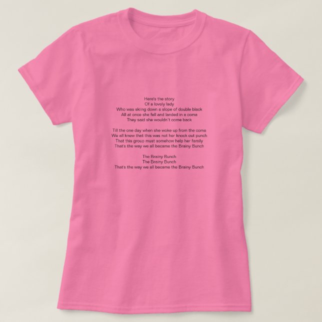 T-shirt Le groupe intelligent de Sandra (Design devant)
