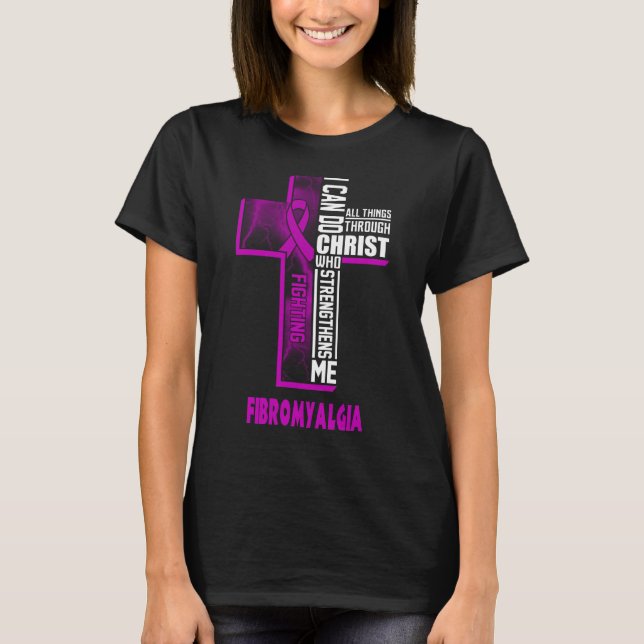T-shirt le guerrier de la fibromyalgie peut faire tout ce  (Devant)