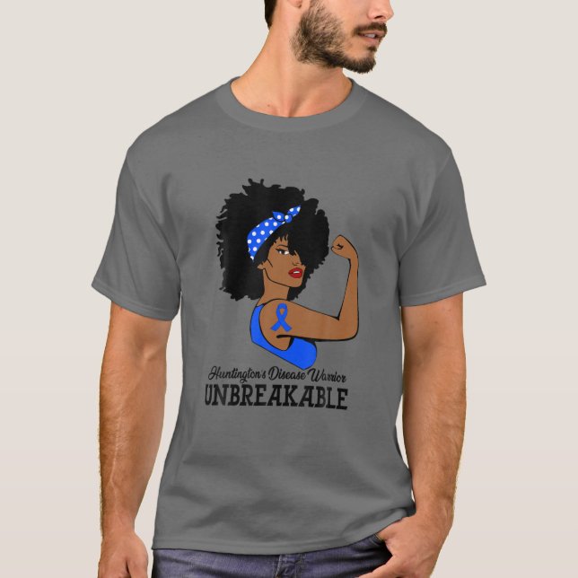 T-shirt Le guerrier de la maladie de Huntington indestruct (Devant)
