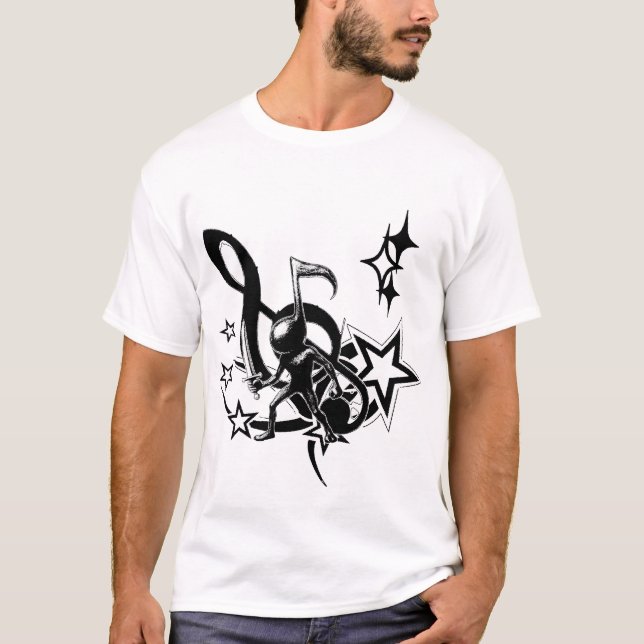 T-shirt Le guerrier de la musique (Devant)