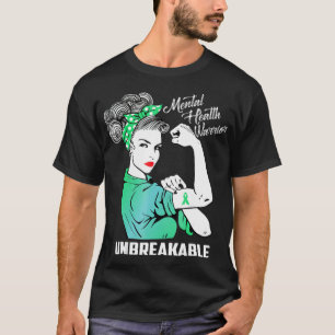 T-shirt Le guerrier de la santé mentale indestructible - 