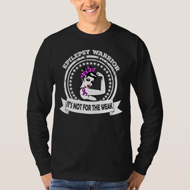 T-shirt Le guerrier de l'épilepsie n'est pas pour la faibl (Devant)