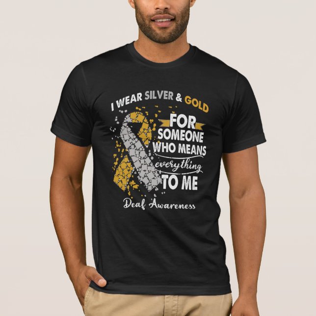 T-shirt Le guerrier de sensibilisation aux sourds soutient (Devant)