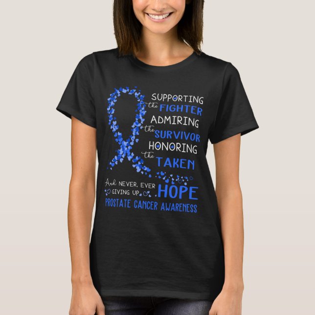 T-shirt Le guerrier du cancer de la prostate appuie le com (Devant)
