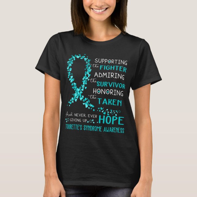 T-shirt Le guerrier du syndrome de Tourette soutient le co (Devant)