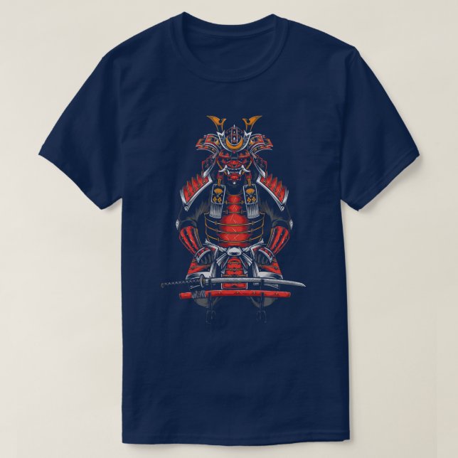 T-shirt Le guerrier fantôme Samurai Anime Manga Bushido (8 (Design devant)