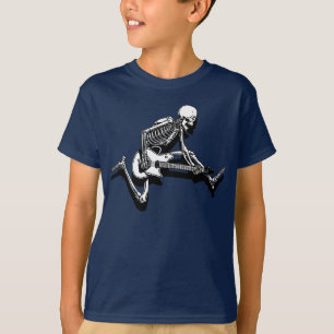 T-shirt Le guitariste squelettique sautent