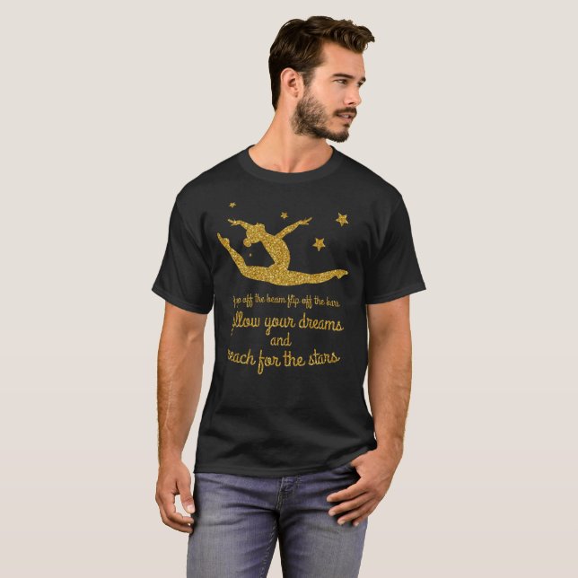 T-shirt le gymnaste inspiré de citation de gymnastique (Devant entier)