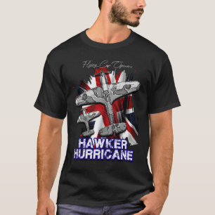 T-shirt Le Hawker Hurricane British RAF Fighter Plane