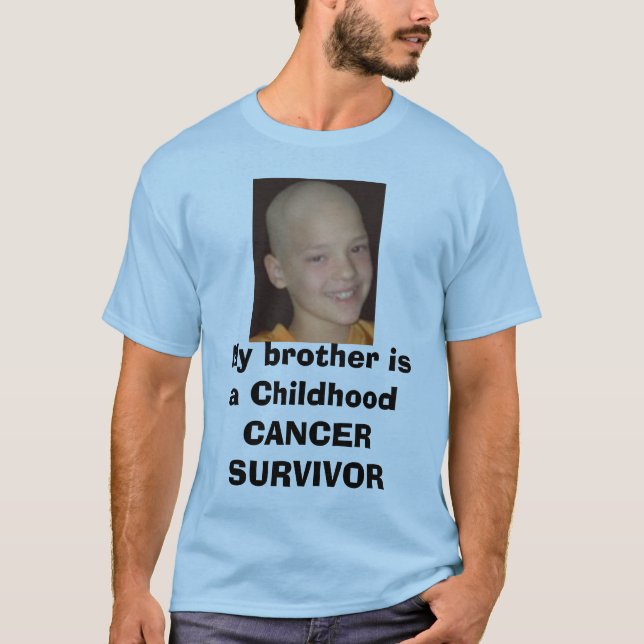 T-shirt le headshot de cancer de jake, mon frère est un (Devant)