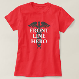 T-shirt Le héros de première ligne Coronavirus Caduceus