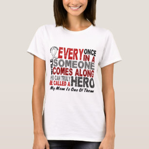 T-shirt Le héros vient le long 1 cancer de poumon de mama