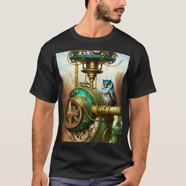 T-shirt Le hibou surveille (Devant)