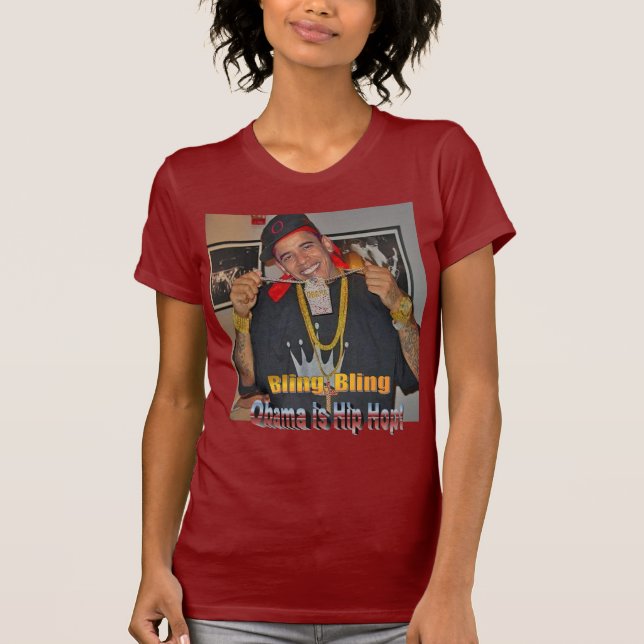 T-shirt Le hip hop de la femme d'Obama (Devant)
