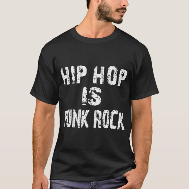 T-shirt Le hip hop est punk rock (Devant)