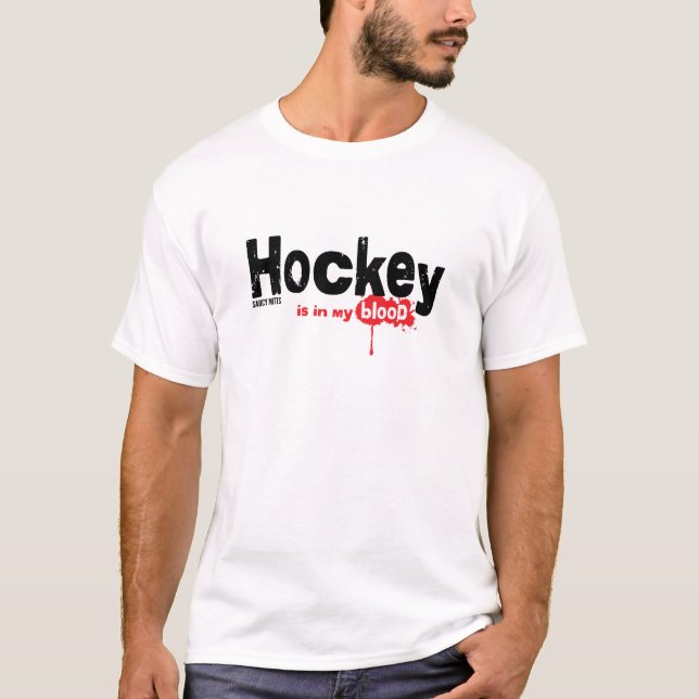 T-shirt Le hockey est dans mon sang (Devant)