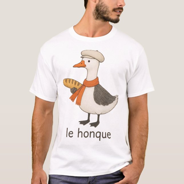 T-shirt Le Honque Funny French Goose (Devant)
