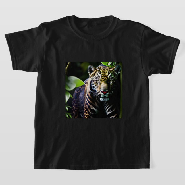 T-shirt Le Jaguar - Prédateur de la jungle de feu (Poser)