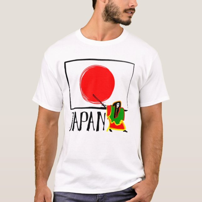 T-SHIRT LE JAPON (LIGNE DE DRAPEAU) (Devant)