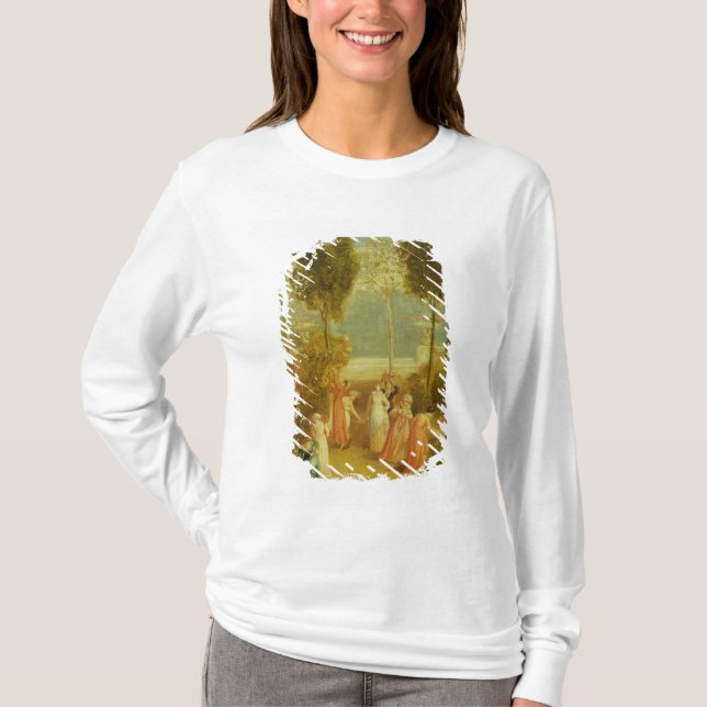 T-shirt Le jardin, c.1820 (huile sur le panneau) (Devant)