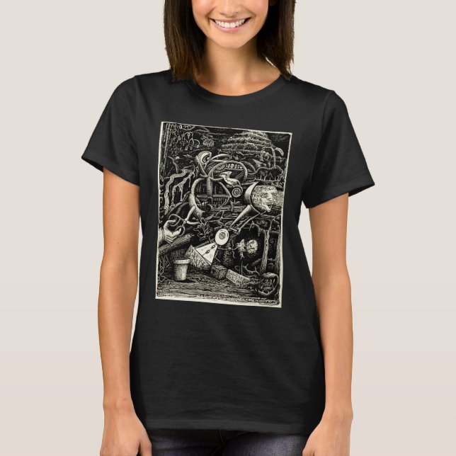 T-shirt Le jardin de la folie par Brian Benson (Devant)