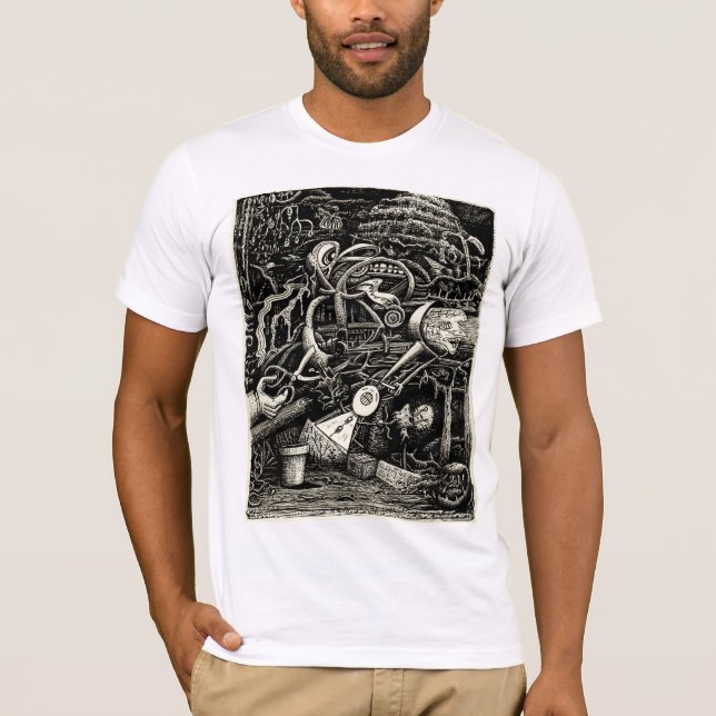 T-shirt Le jardin de la folie par Brian Benson (Devant)