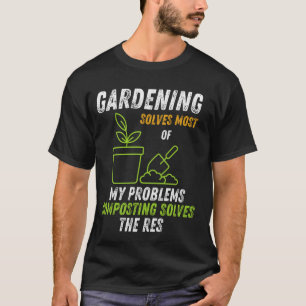 T-shirt Le jardinage résout la plupart de mes problèmes Ja
